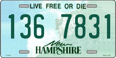 NH license plate 1367831