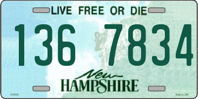 NH license plate 1367834