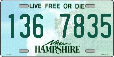 NH license plate 1367835