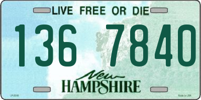NH license plate 1367840