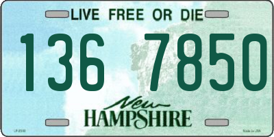 NH license plate 1367850
