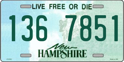 NH license plate 1367851