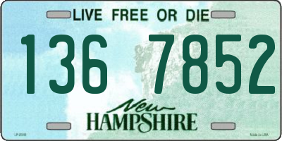 NH license plate 1367852