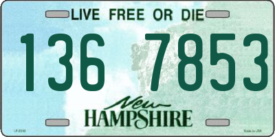 NH license plate 1367853