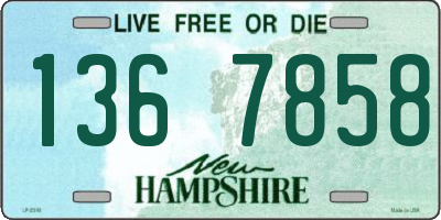 NH license plate 1367858