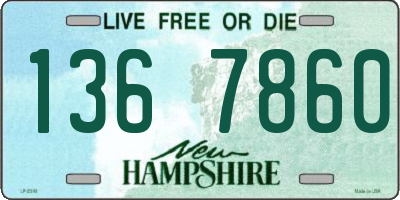 NH license plate 1367860
