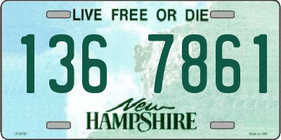 NH license plate 1367861