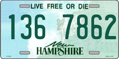 NH license plate 1367862