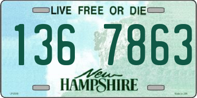 NH license plate 1367863