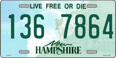 NH license plate 1367864