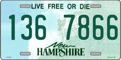 NH license plate 1367866