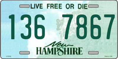 NH license plate 1367867