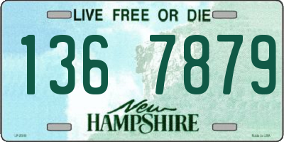 NH license plate 1367879