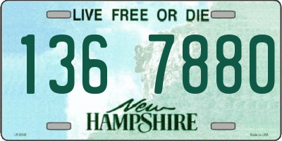 NH license plate 1367880