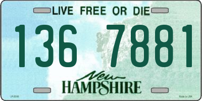 NH license plate 1367881