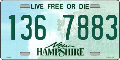 NH license plate 1367883