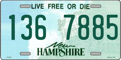 NH license plate 1367885