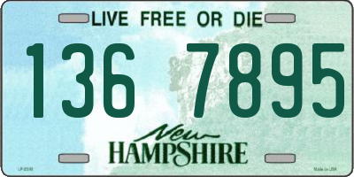 NH license plate 1367895