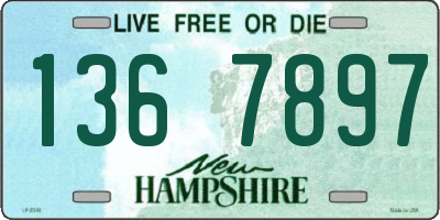NH license plate 1367897