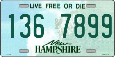 NH license plate 1367899
