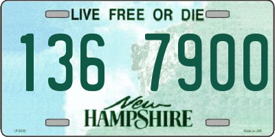 NH license plate 1367900