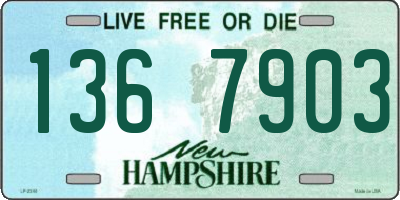 NH license plate 1367903