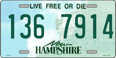 NH license plate 1367914