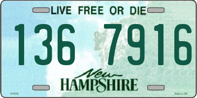 NH license plate 1367916