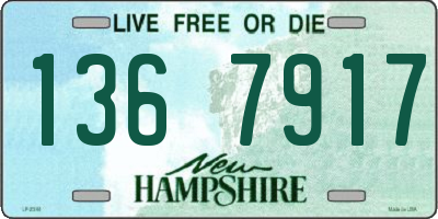 NH license plate 1367917