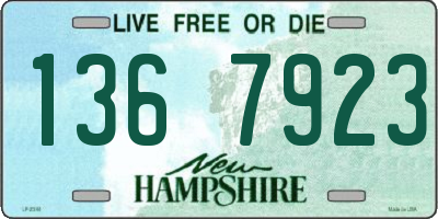 NH license plate 1367923