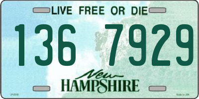 NH license plate 1367929