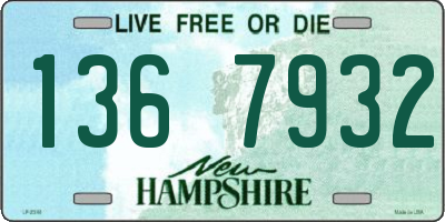 NH license plate 1367932
