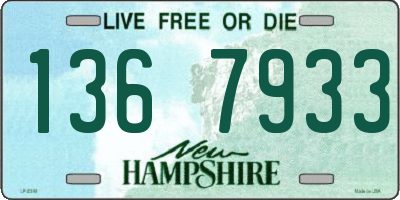 NH license plate 1367933
