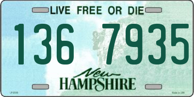 NH license plate 1367935