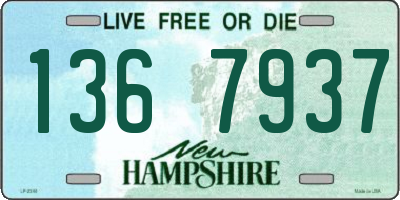 NH license plate 1367937