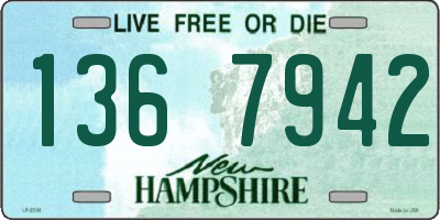 NH license plate 1367942