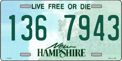 NH license plate 1367943
