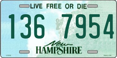 NH license plate 1367954