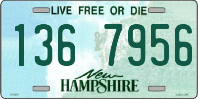 NH license plate 1367956