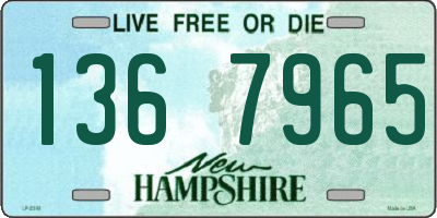NH license plate 1367965