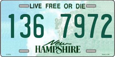 NH license plate 1367972