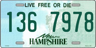 NH license plate 1367978