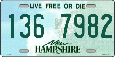NH license plate 1367982