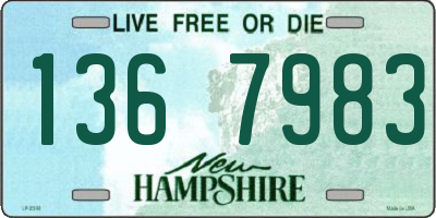 NH license plate 1367983