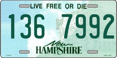 NH license plate 1367992