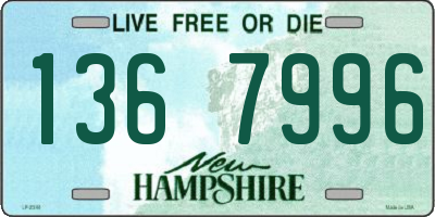 NH license plate 1367996