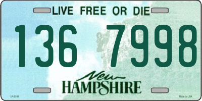 NH license plate 1367998