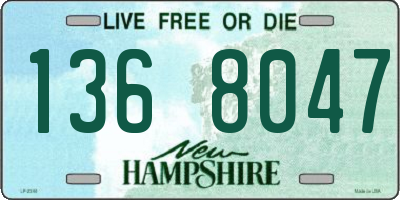 NH license plate 1368047