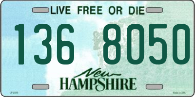 NH license plate 1368050