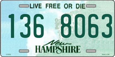 NH license plate 1368063